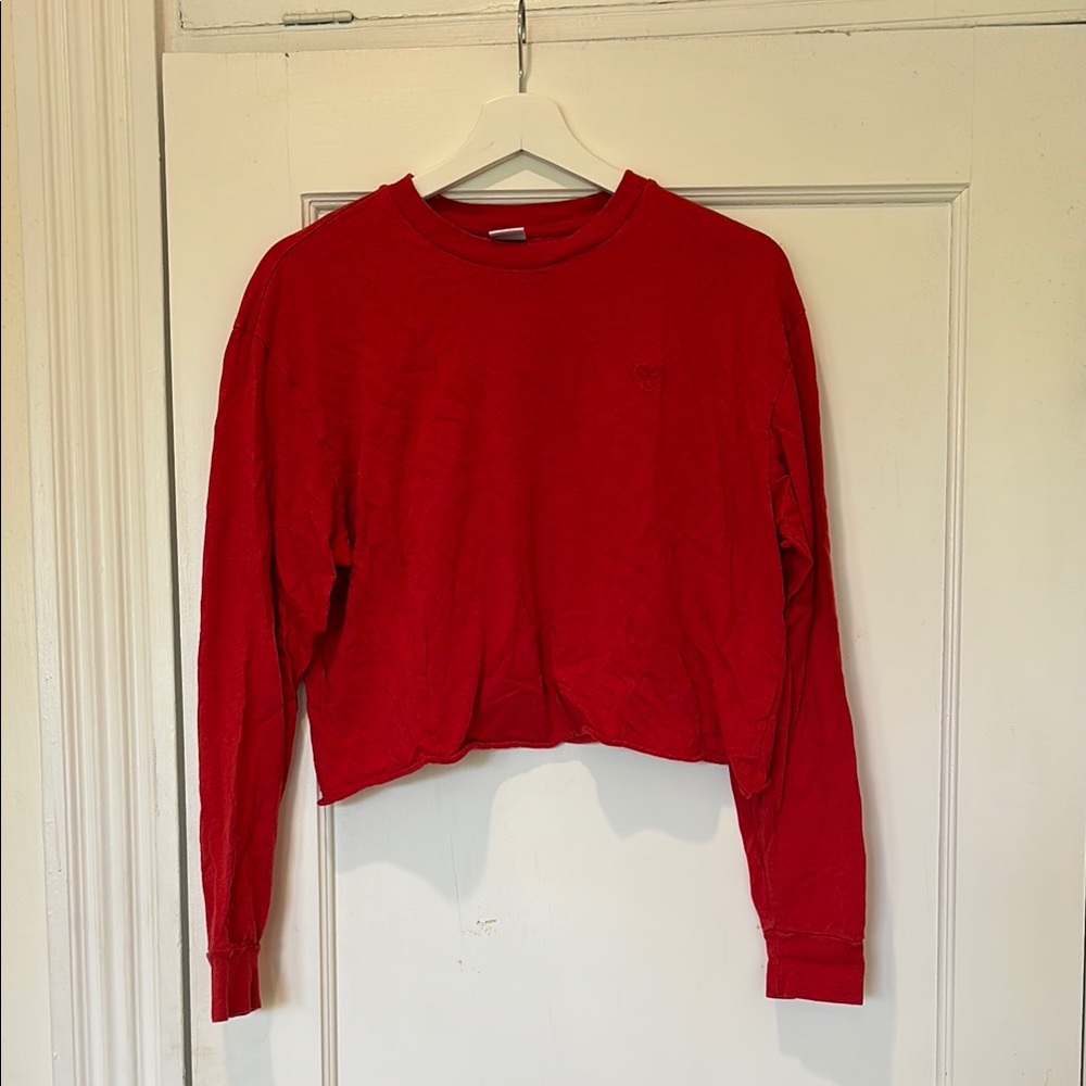 Aritzia Red Long-sleeve Top